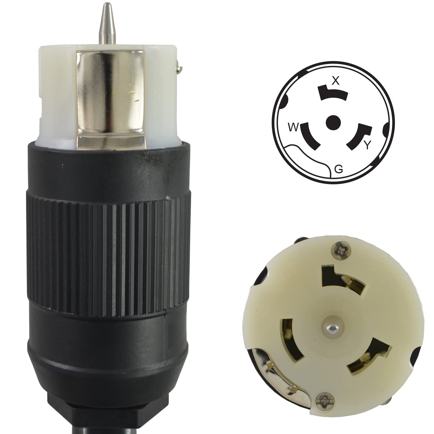 Conntek cord in use connecting generator to inlet for reliable temporary power transfer