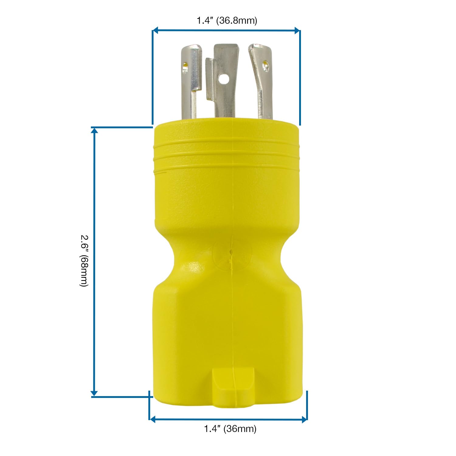 Conntek adapter plugged into generator illustrating quick device hookup