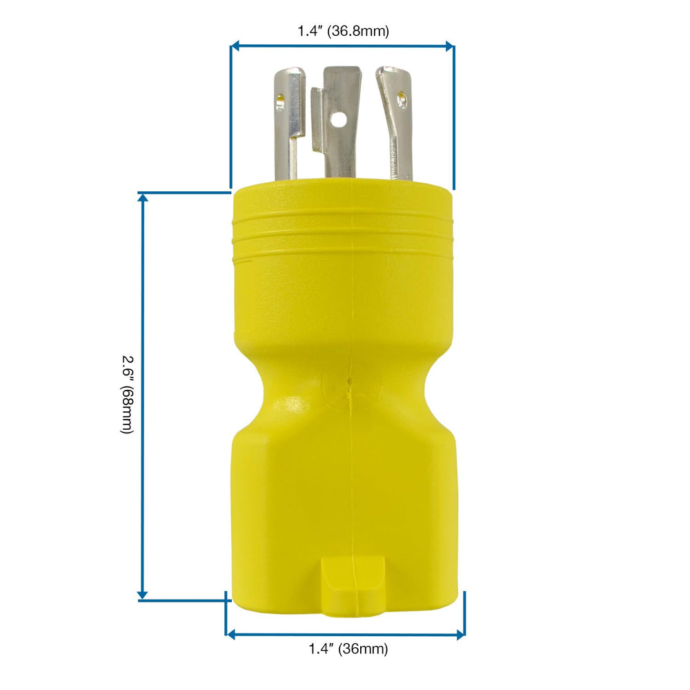 Conntek adapter plugged into generator illustrating quick device hookup