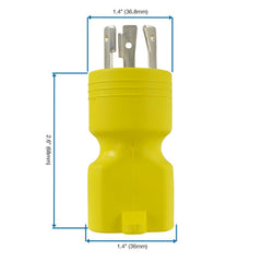 Conntek adapter plugged into generator illustrating quick device hookup