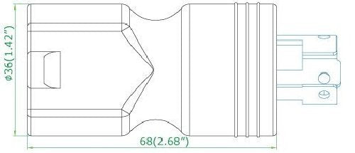 Conntek side profile showing receptacle shape and easy access benefit