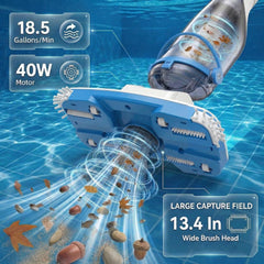Consciot close-up of suction mouth and filter showing clear debris capture benefit