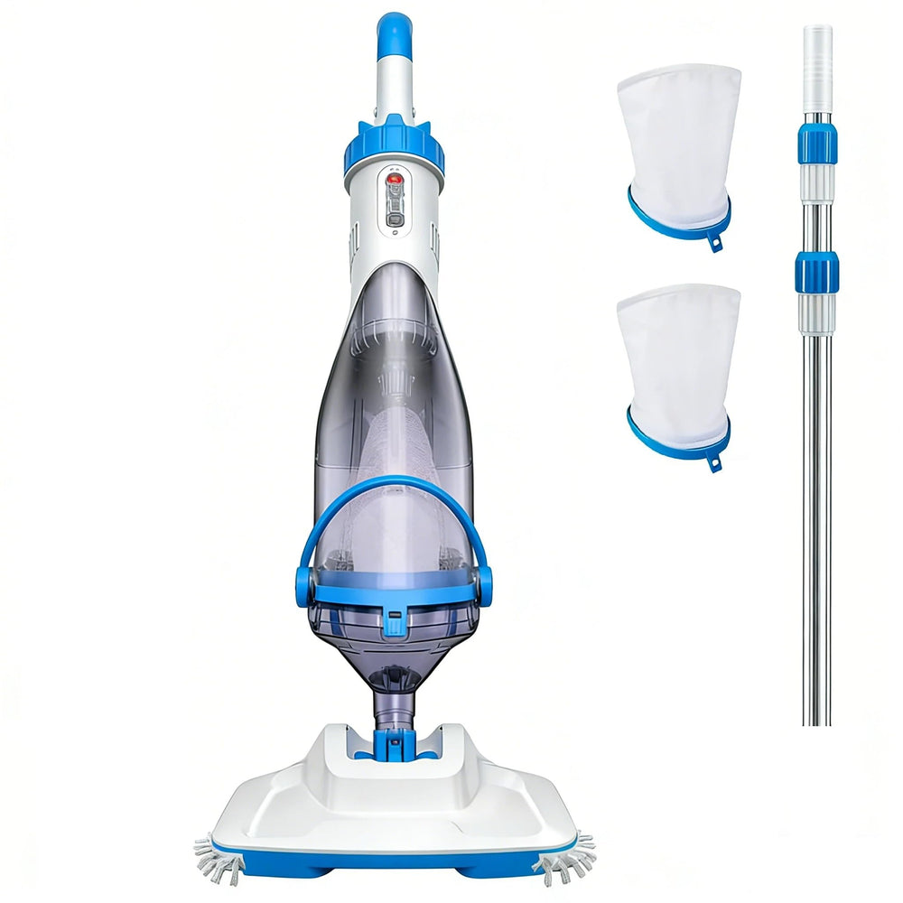 Consciot front packaging showing cordless pool vacuum and benefits