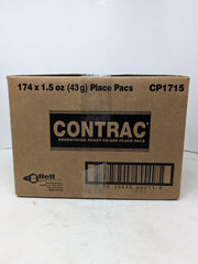 Contrac brand close-up of compressed pellets highlighting moisture resistance and palatability