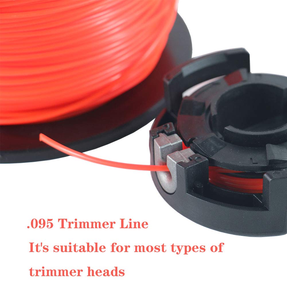Convit trimmer line next to ruler for scale illustrating true .095" diameter
