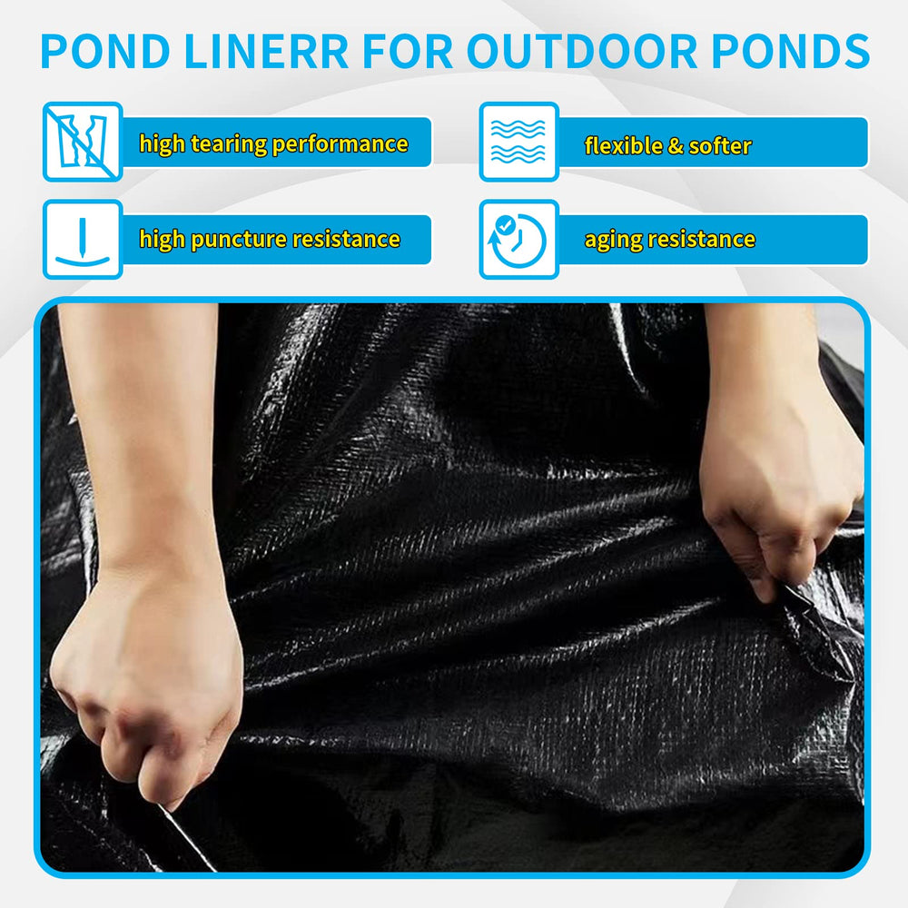 Coocure liner installed in backyard pond demonstrating easy shaping