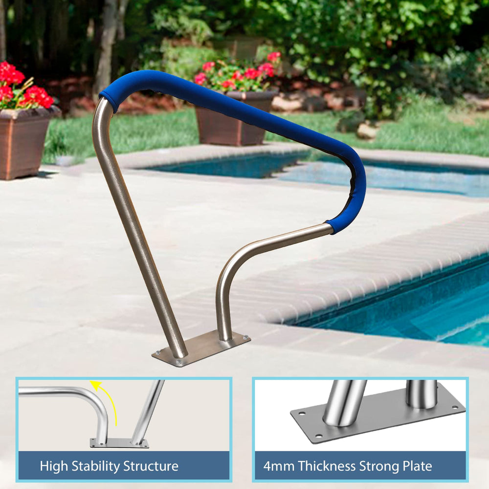 Coocure installed on concrete pool deck demonstrating stable, fixed anchoring