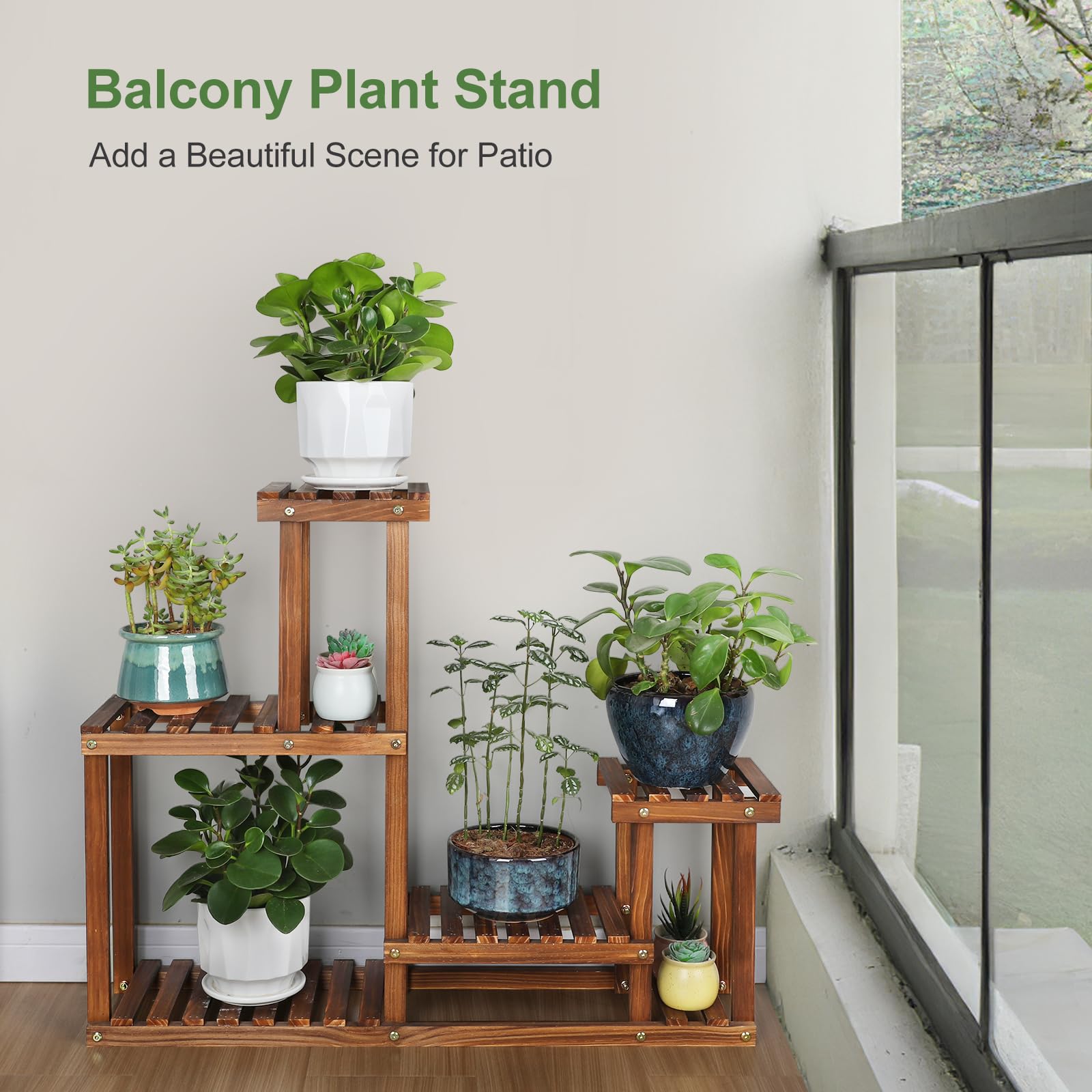 COOGOU bottom shelf and legs showing wide base for enhanced stability and load support