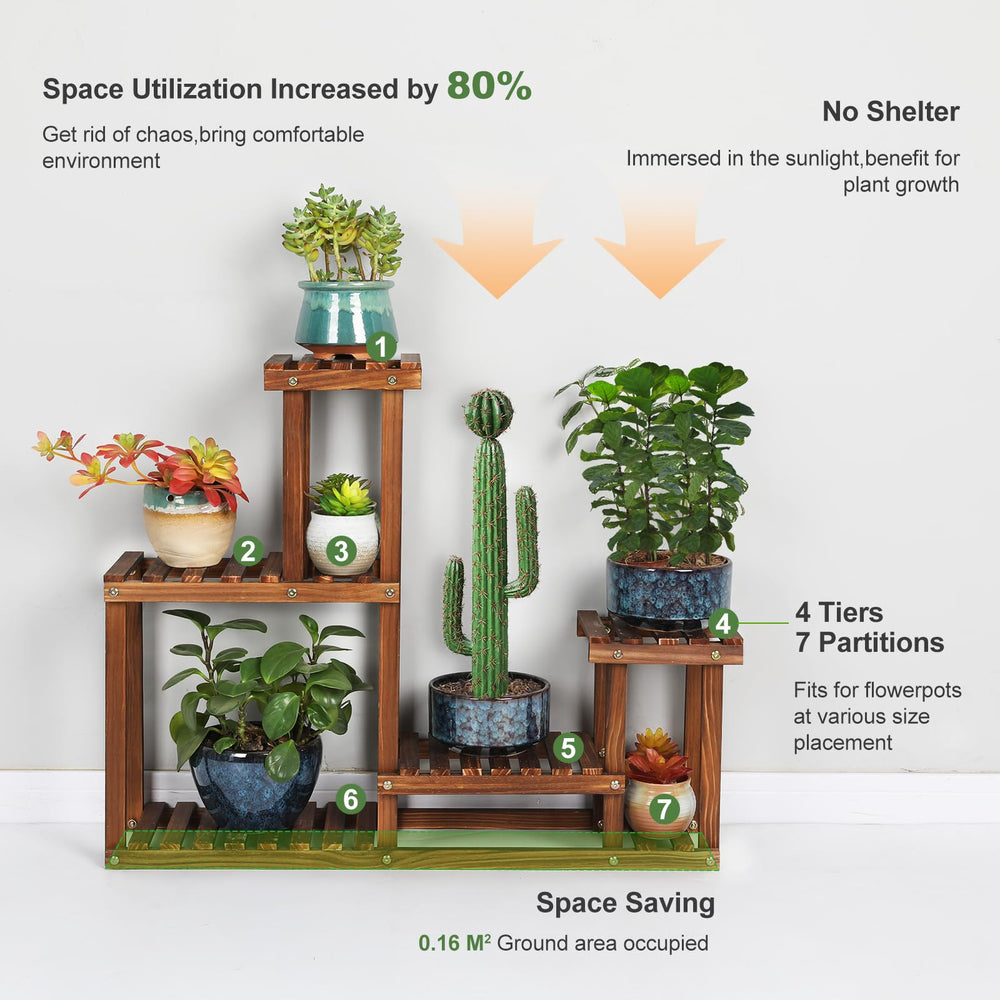 COOGOU plant rack styled in living room offering decorative, light-friendly display
