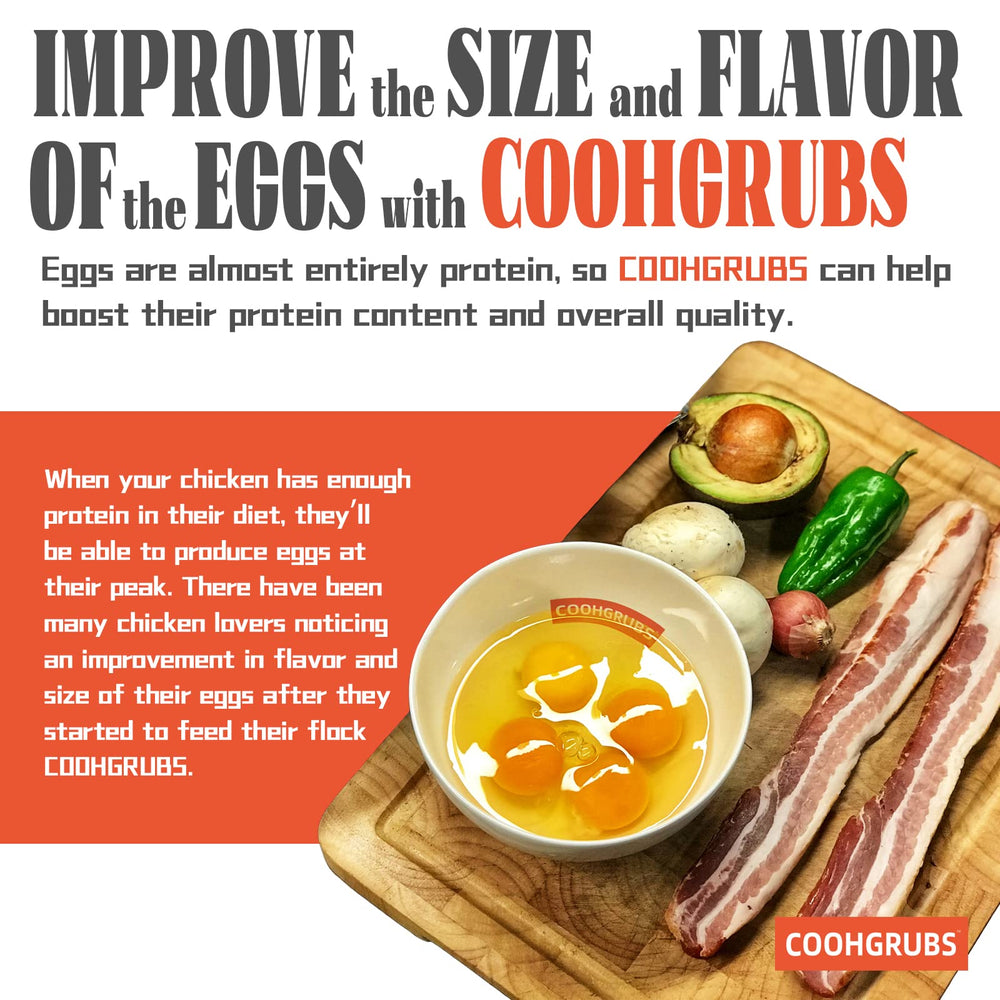 COOHGRUBS nutrition label closeup highlighting calcium and protein content