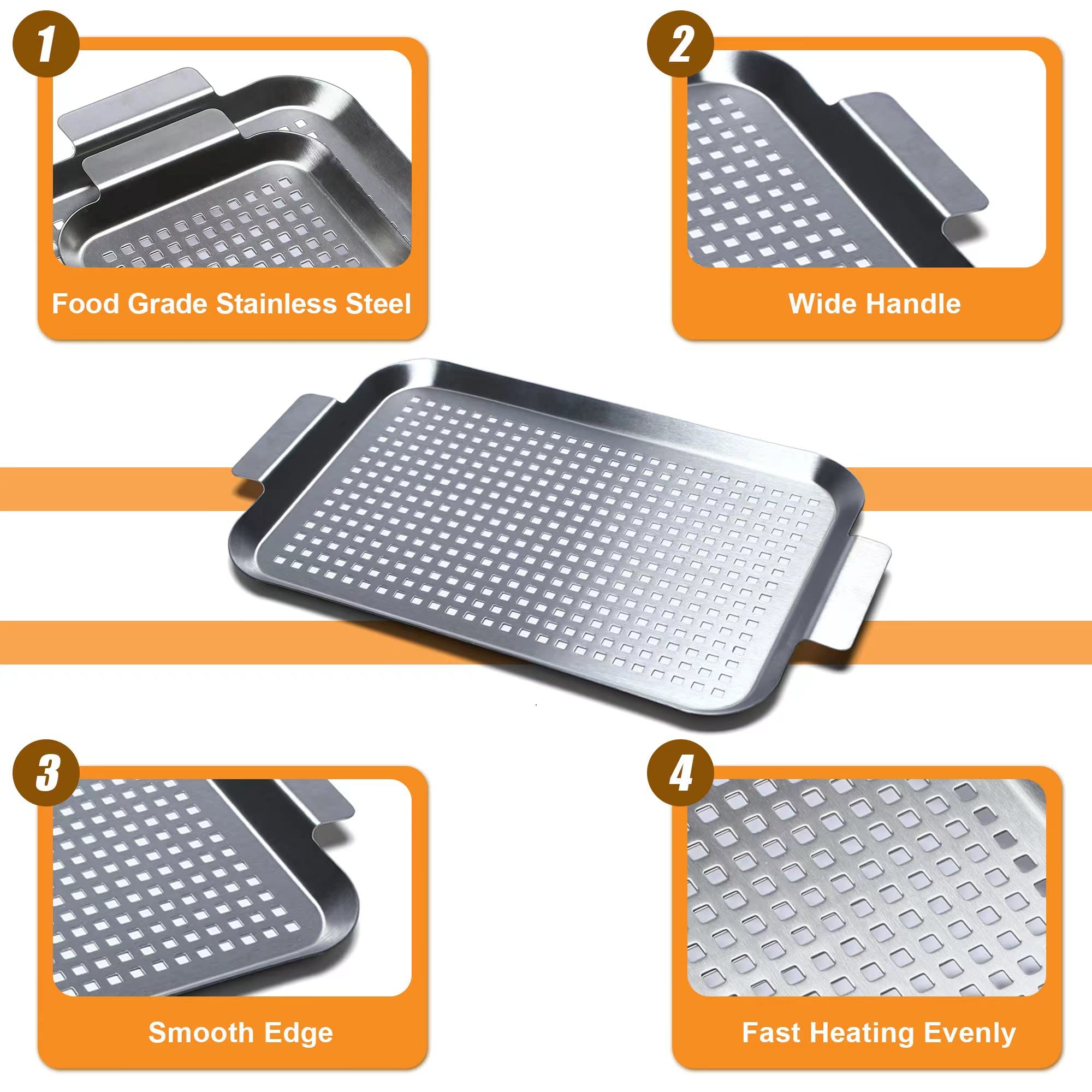 Cook Time close-up of perforated bottom showing holes that speed heating and smoke flow