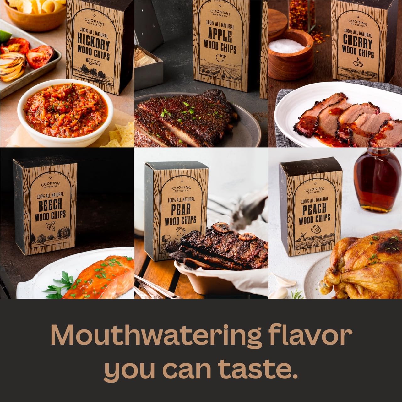 Cooking Gift Set chips in a smoker box delivering consistent smoke on an electric grill