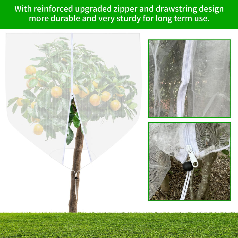 Cookmaster netting over patio plants, tidy protective garden setup