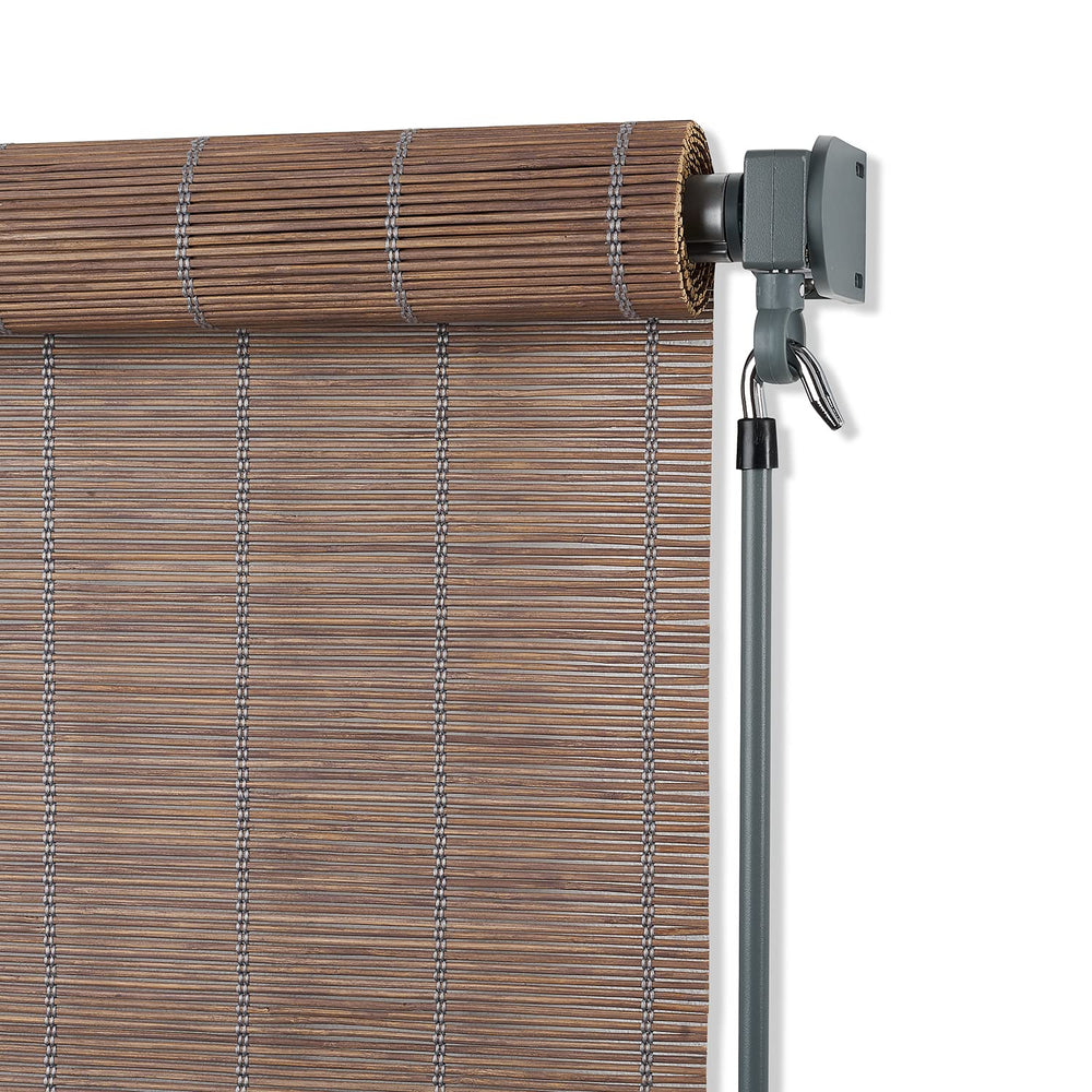 Coolaroo shade mounted on a patio deck providing glare reduction and comfort