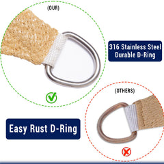 COOLBOYS stainless-steel D-ring corner detail demonstrating strong anchor points