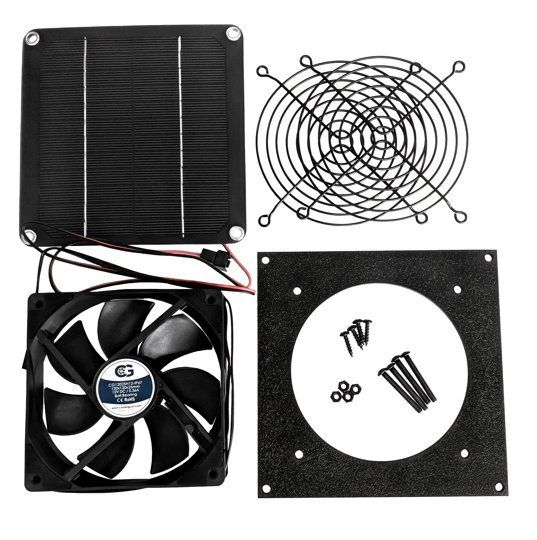 coolerguys close-up of fan blades and padded corner, quiet efficient airflow