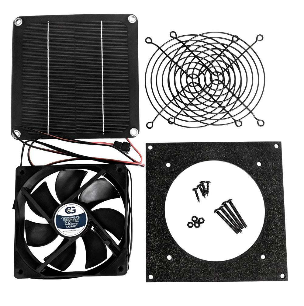 coolerguys close-up of fan blades and padded corner, quiet efficient airflow