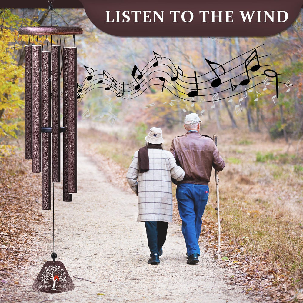 Coolertaste wind chime hanging on porch providing soothing outdoor ambiance