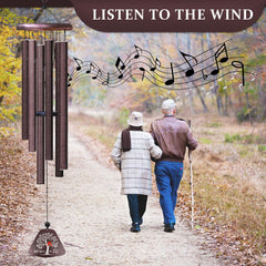 Coolertaste wind chime hanging on porch providing soothing outdoor ambiance