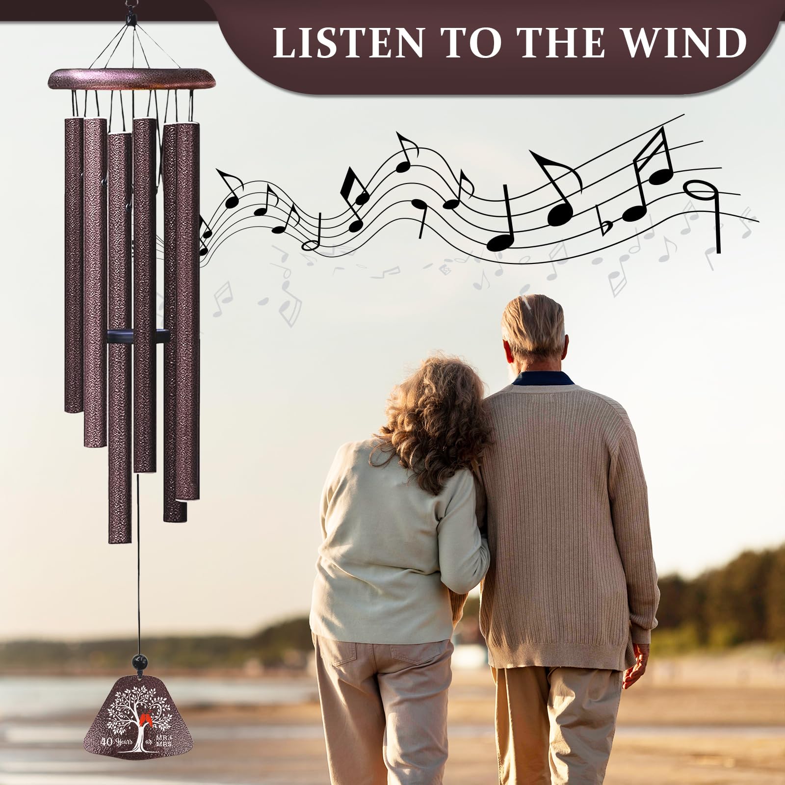 Coolertaste hanging on a porch producing soothing tones, enhances outdoor ambiance