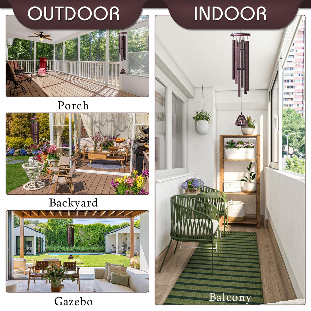 Coolertaste wind chime in light rain, weather-resistant durability benefit