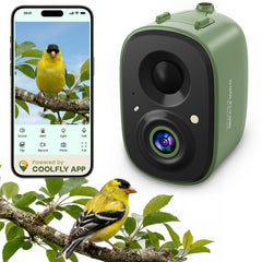 COOLFLY front view on feeder showing compact design and easy installation benefit