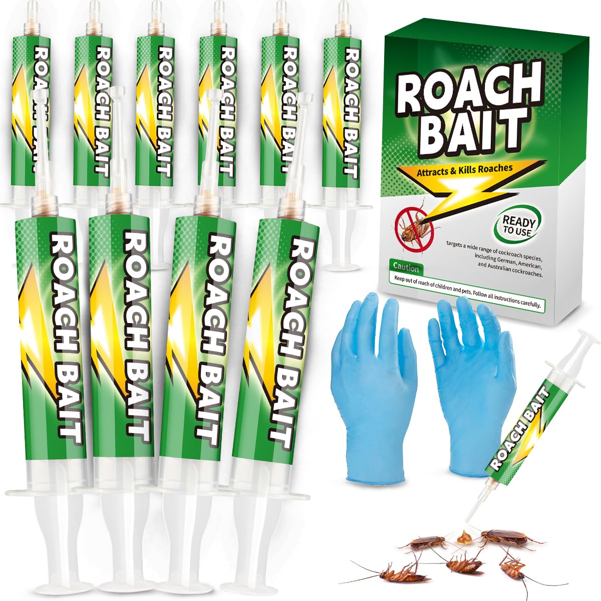 COOMLY front packaging showing 10-pack and included gloves, highlights convenience