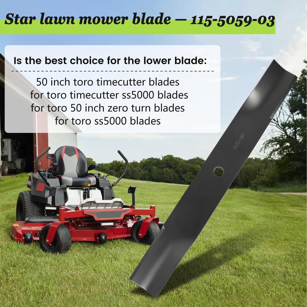 Cooouds blade installed on a Toro deck reducing vibration and improving cut