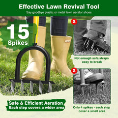 Coopvivi ergonomic stand-up handle reducing back strain during lawn aeration