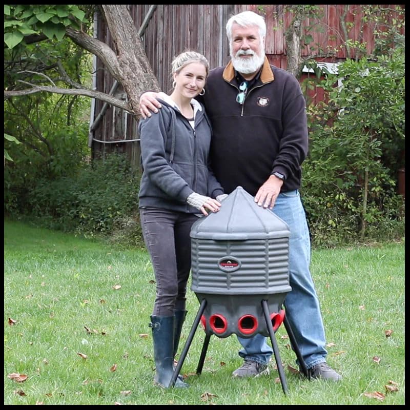 CoopWorx placed in a coop with chickens showing tidy, reduced waste