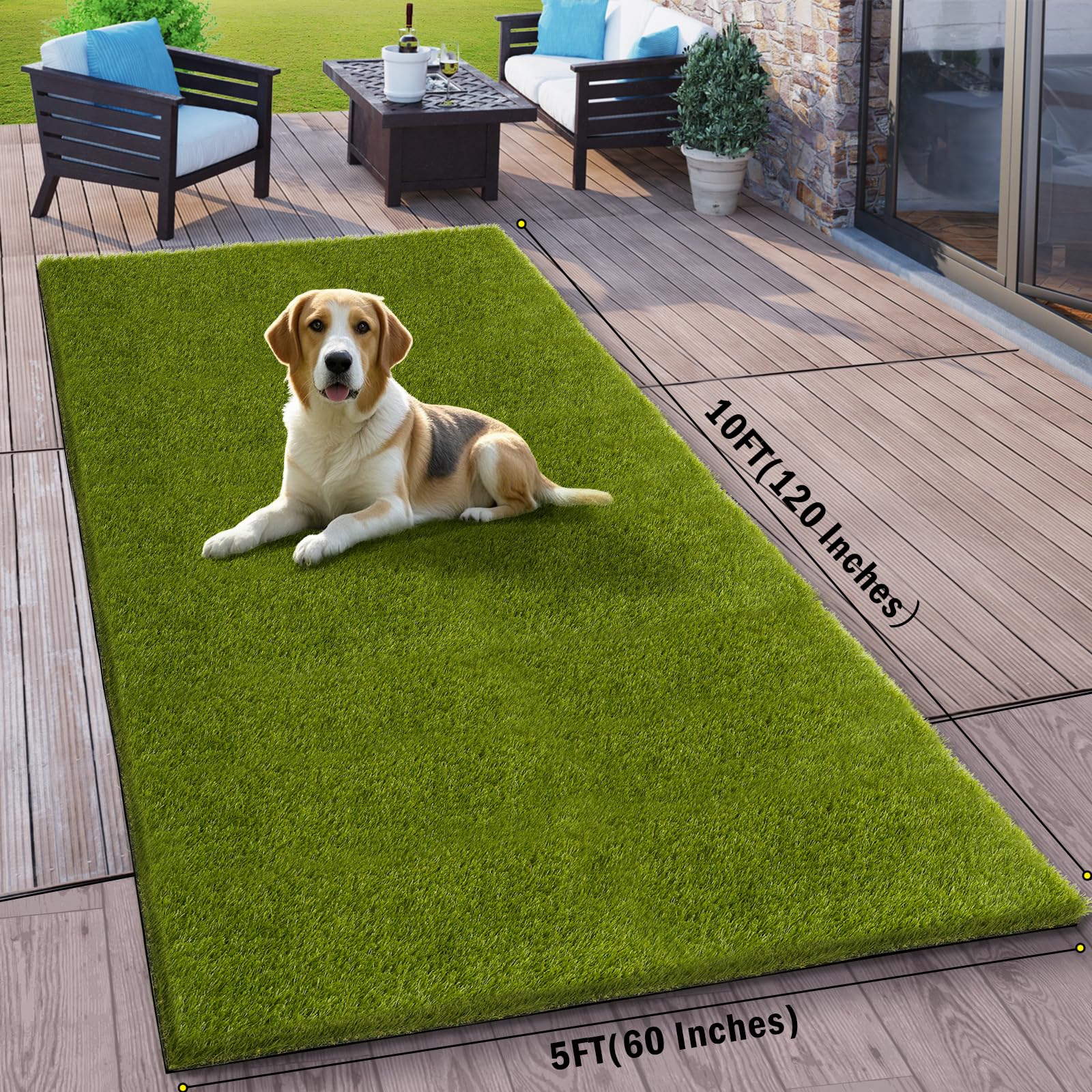 CooRug close-up of turf fibers highlighting realistic texture and comfort