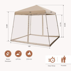COOS BAY canopy set up on beach providing UPF 50+ shade for family comfort