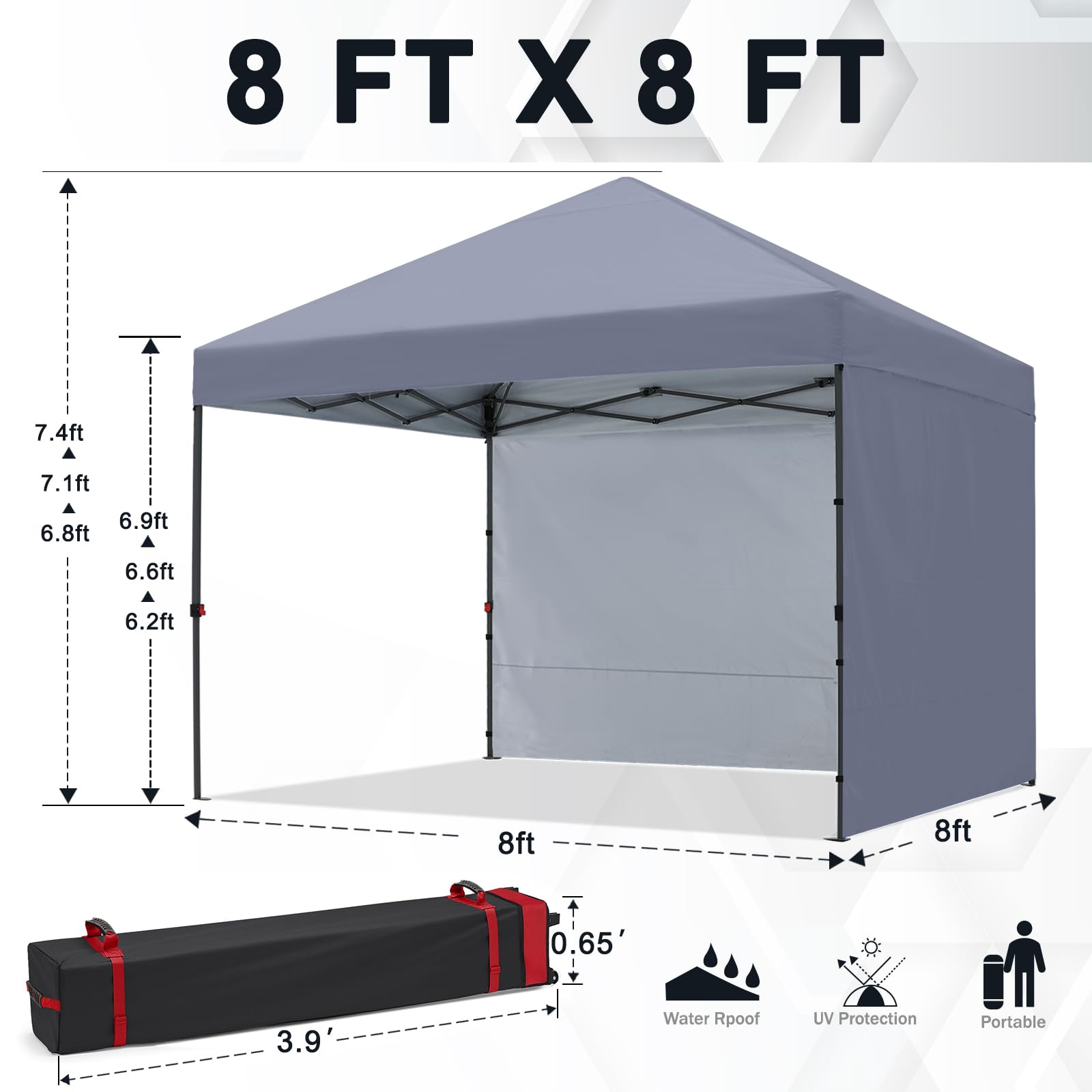 COOSHADE stakes sandbags and ropes included to secure the canopy
