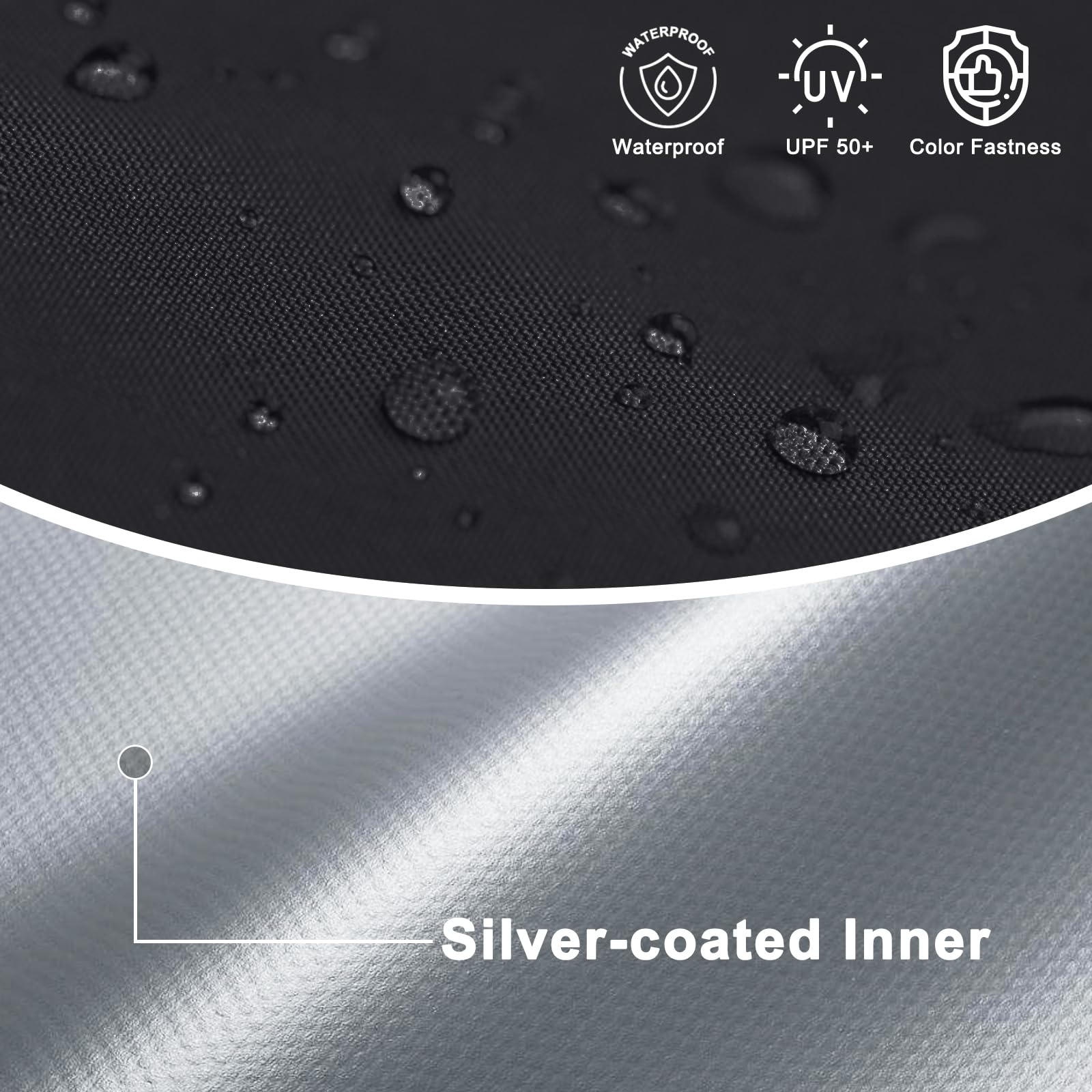 COOSHADE close-up of powder-coated metal frame highlighting durable construction