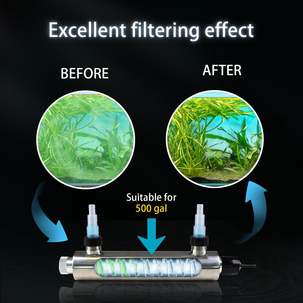 coospider-repta installed inline with external pump demonstrating improved water flow clarity