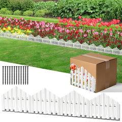 CooTentler front view assembled fence creates tidy garden edge and curb appeal