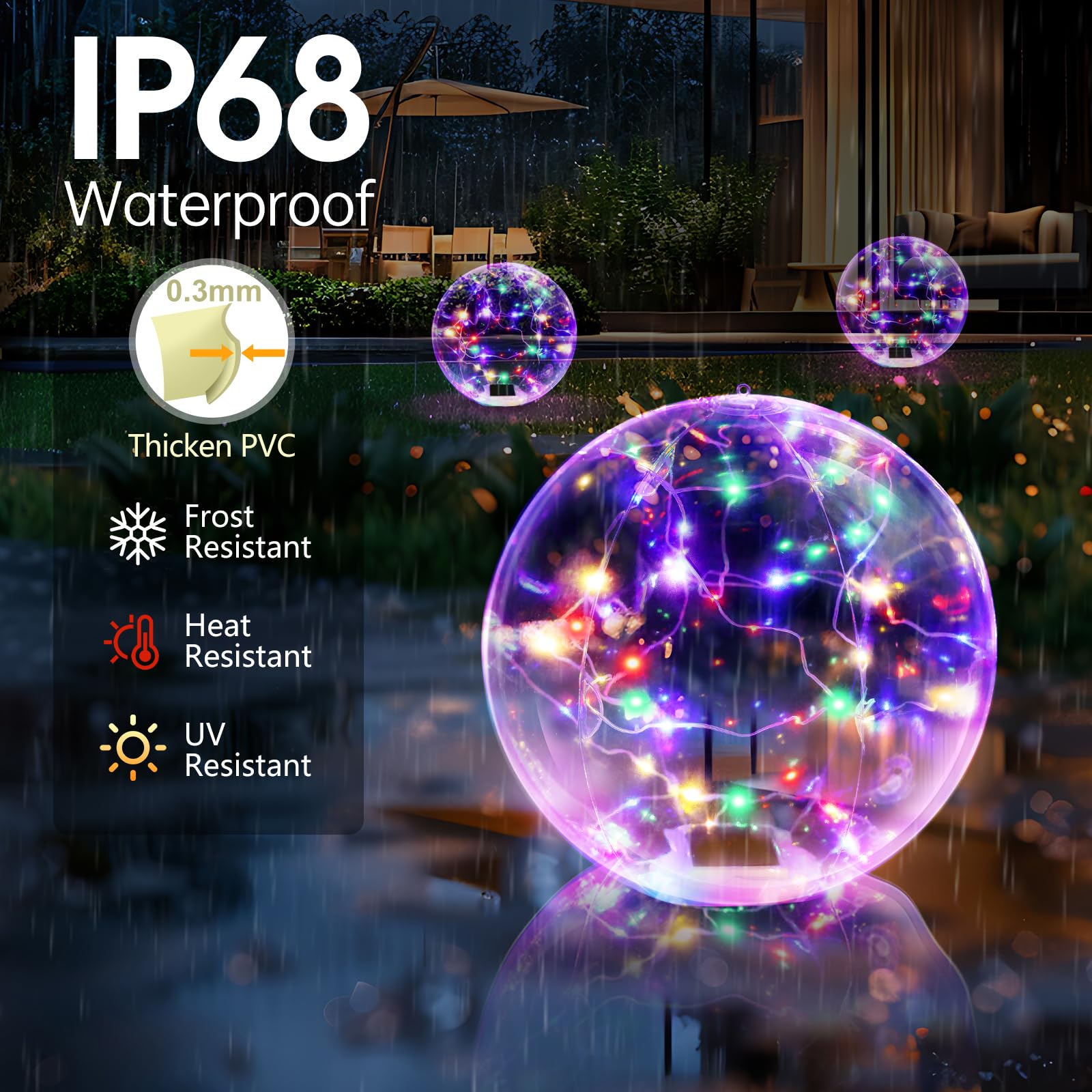 Cootway hanging pool light from tree adding decorative wedding atmosphere