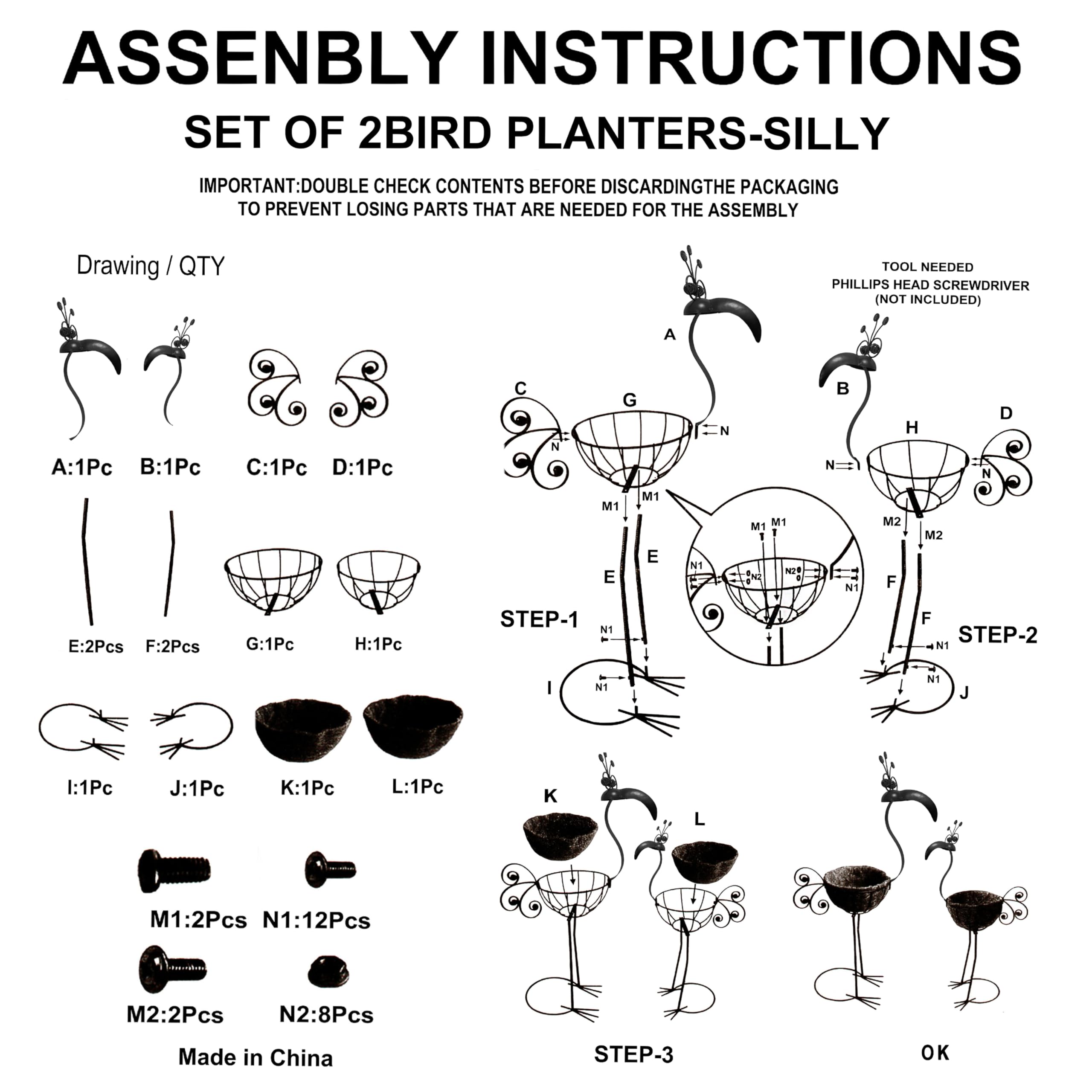 COOZZYHOUR assembly parts and screws laid out showing easy setup and included hardware benefit