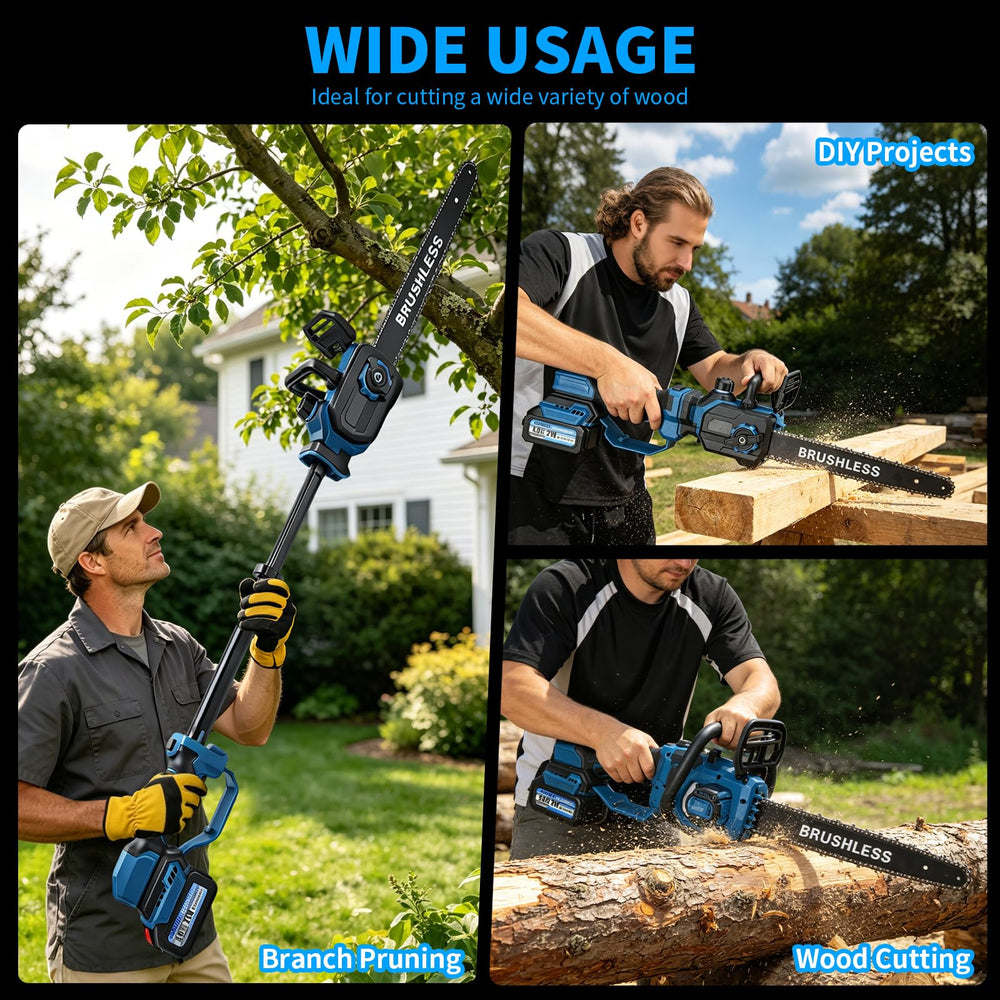 COPDUZI compact handheld mode cutting a log, showing maneuverability and balance