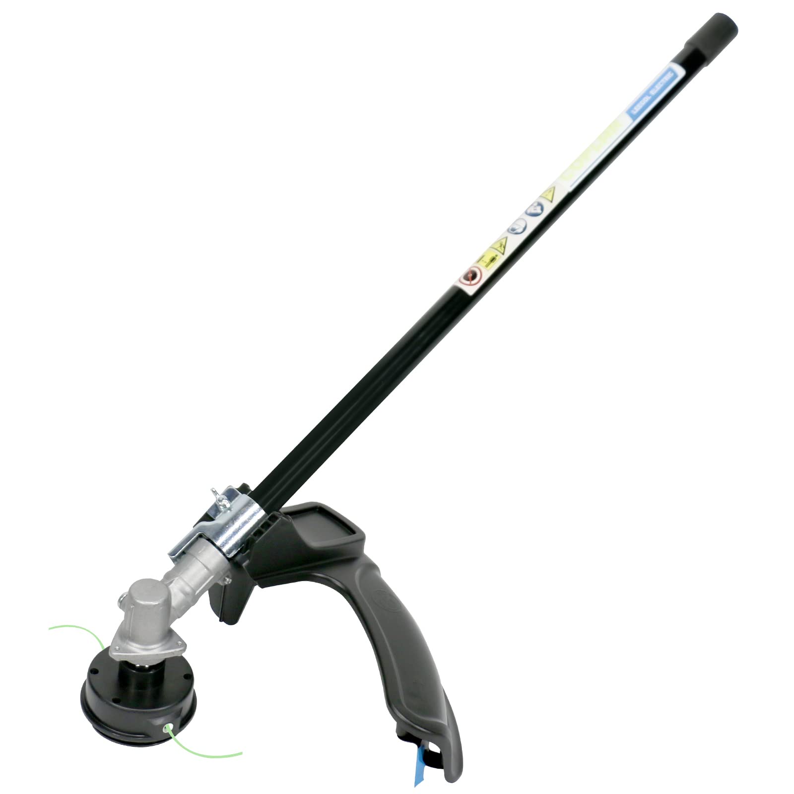 COPLAR front view of 18-inch attachment showing shaft and coupler, improves reach