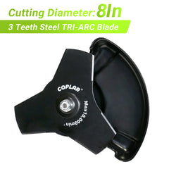 COPLAR close-up of TRI-ARC steel blade teeth highlighting durable sharp edge