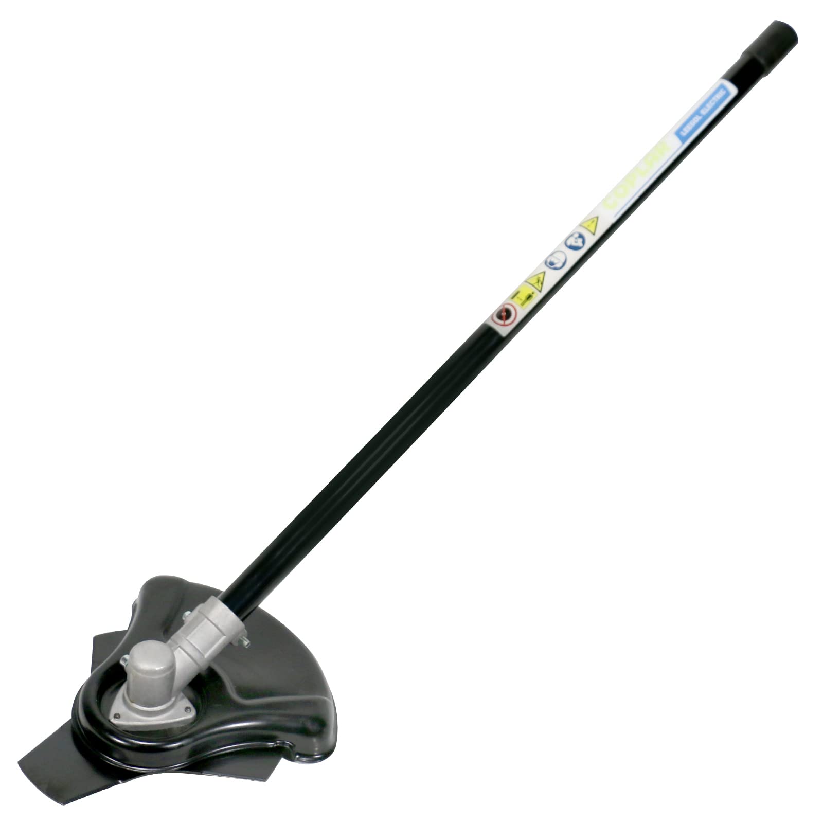COPLAR front view of 8-inch brushcutter attachment showing compact profile and easy mount