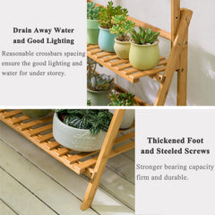 COPREE folded plant shelf flat to show easy storage and portability benefit