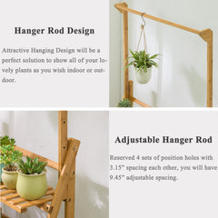 COPREE plant stand on balcony with pots showing space-saving vertical display benefit