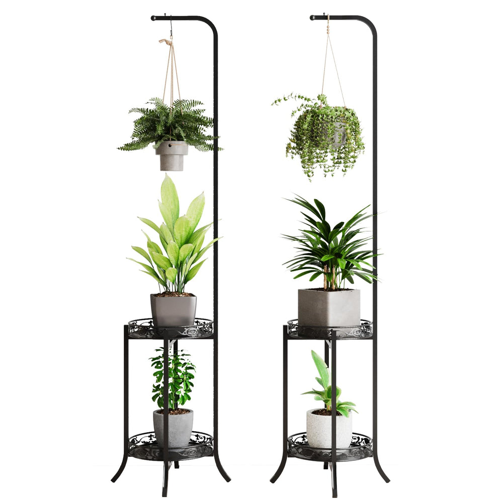 COPREE front view hanging stand showing tidy vertical plant display