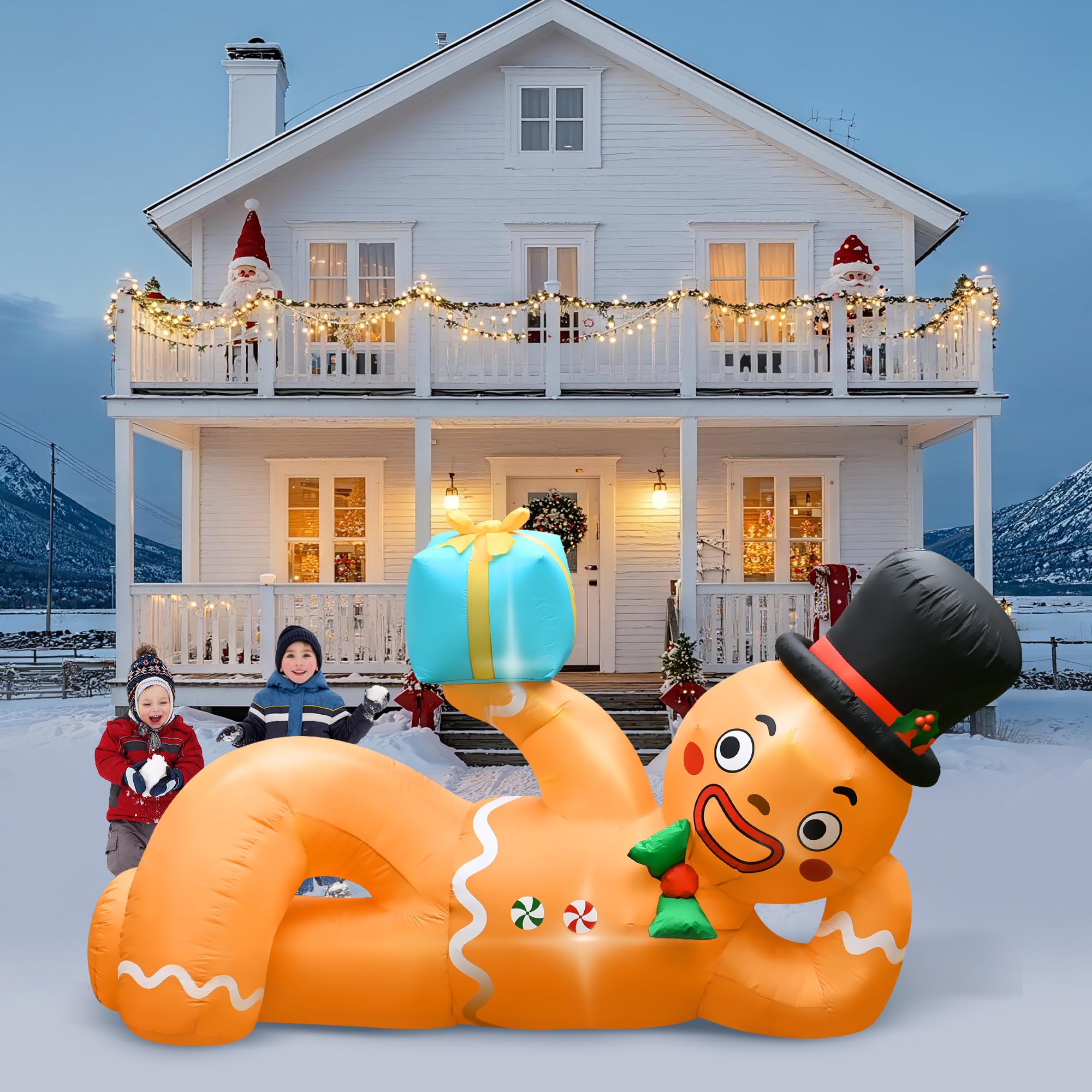 CORALMEE rooftop installation demonstrating scale and festive curb appeal