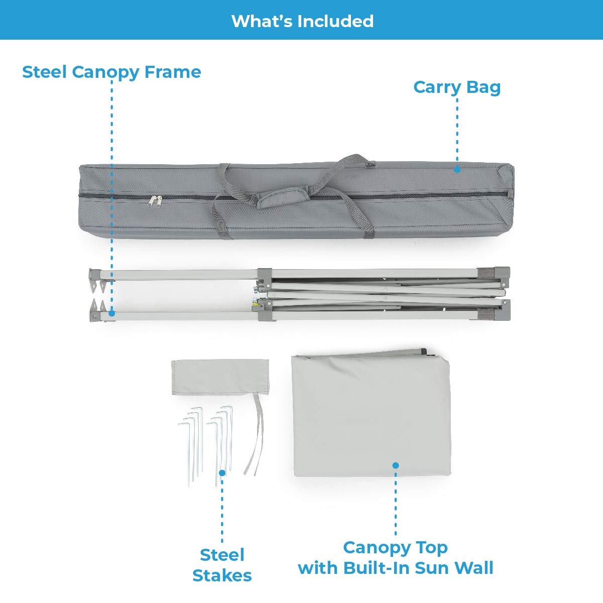 CORE canopy telescoping leg closeup displaying three-height adjustment flexibility