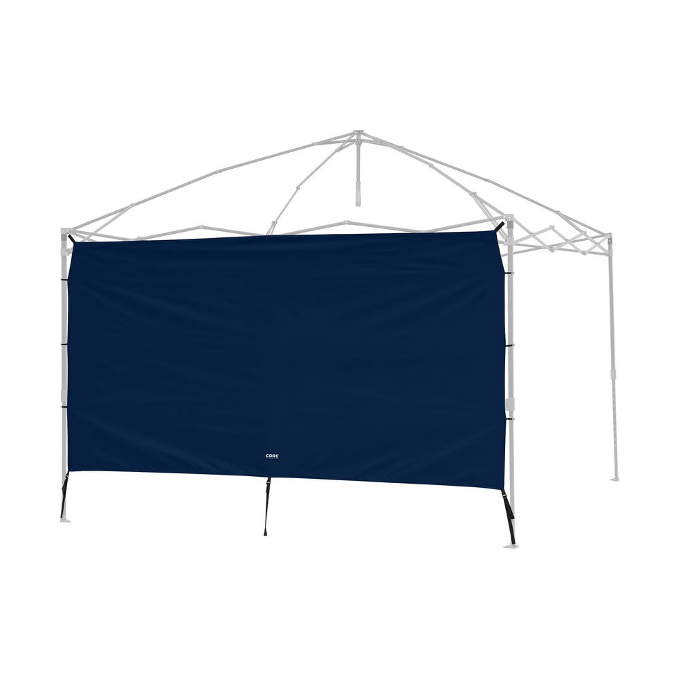 CORE sunwall folded in storage with canopy showing compact transport