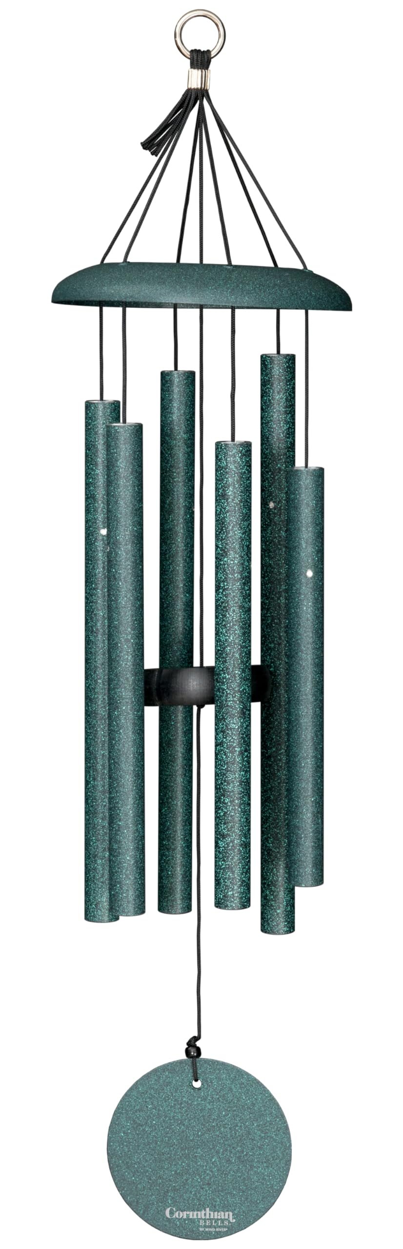 Corinthian Bells front view showing green finish and elegant outdoor appeal