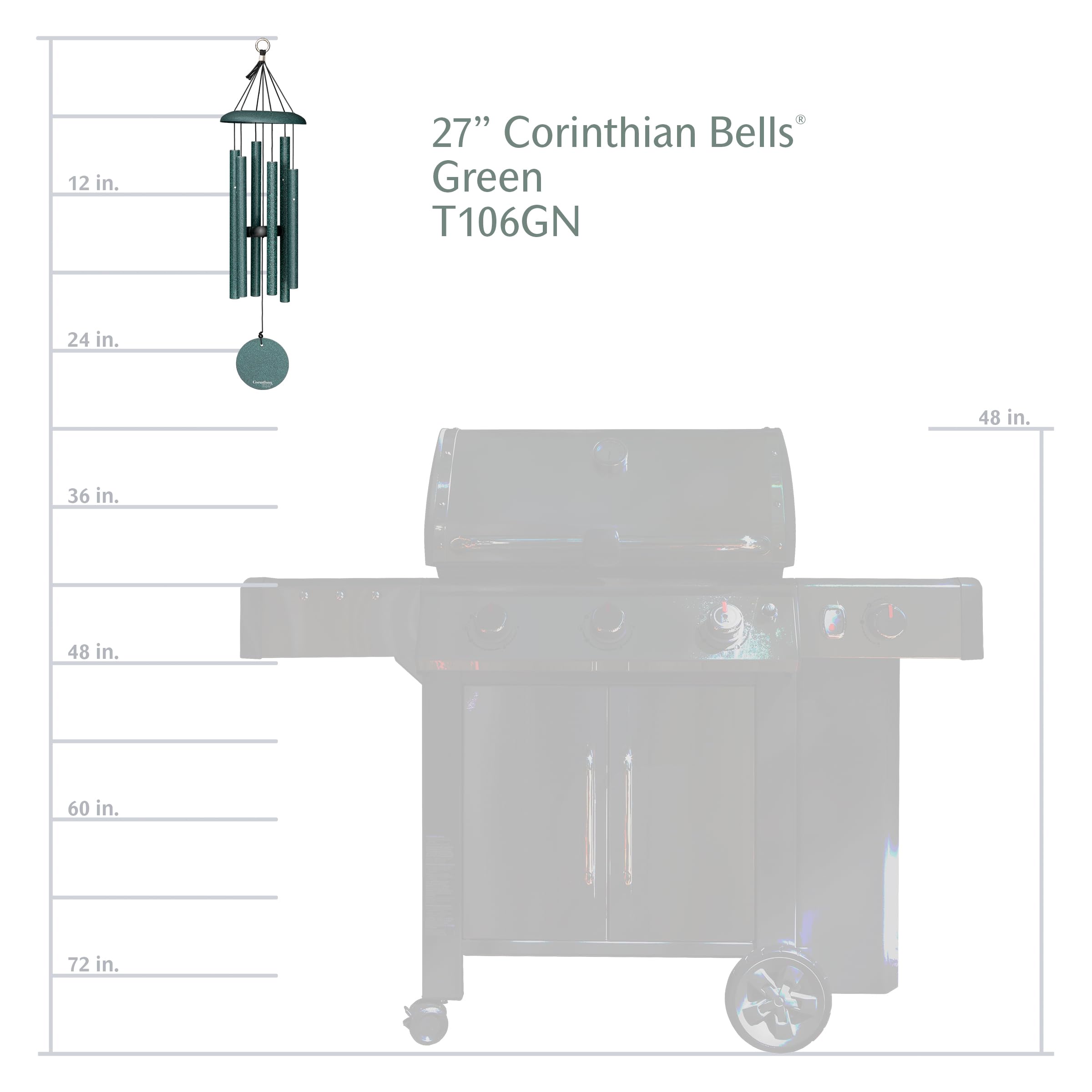 Corinthian Bells packaging with made in USA label emphasizing handcrafted quality